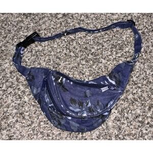 Vintage Gitano Fanny Pack Waist Bag Belt Bag Blue Floral Rave Retro